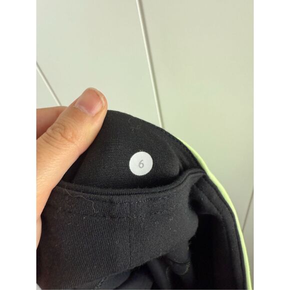 Lululemon Wunder Under Crop *Bonded Stripe Black / Faded Zap / Black 6 - Picture 10 of 10